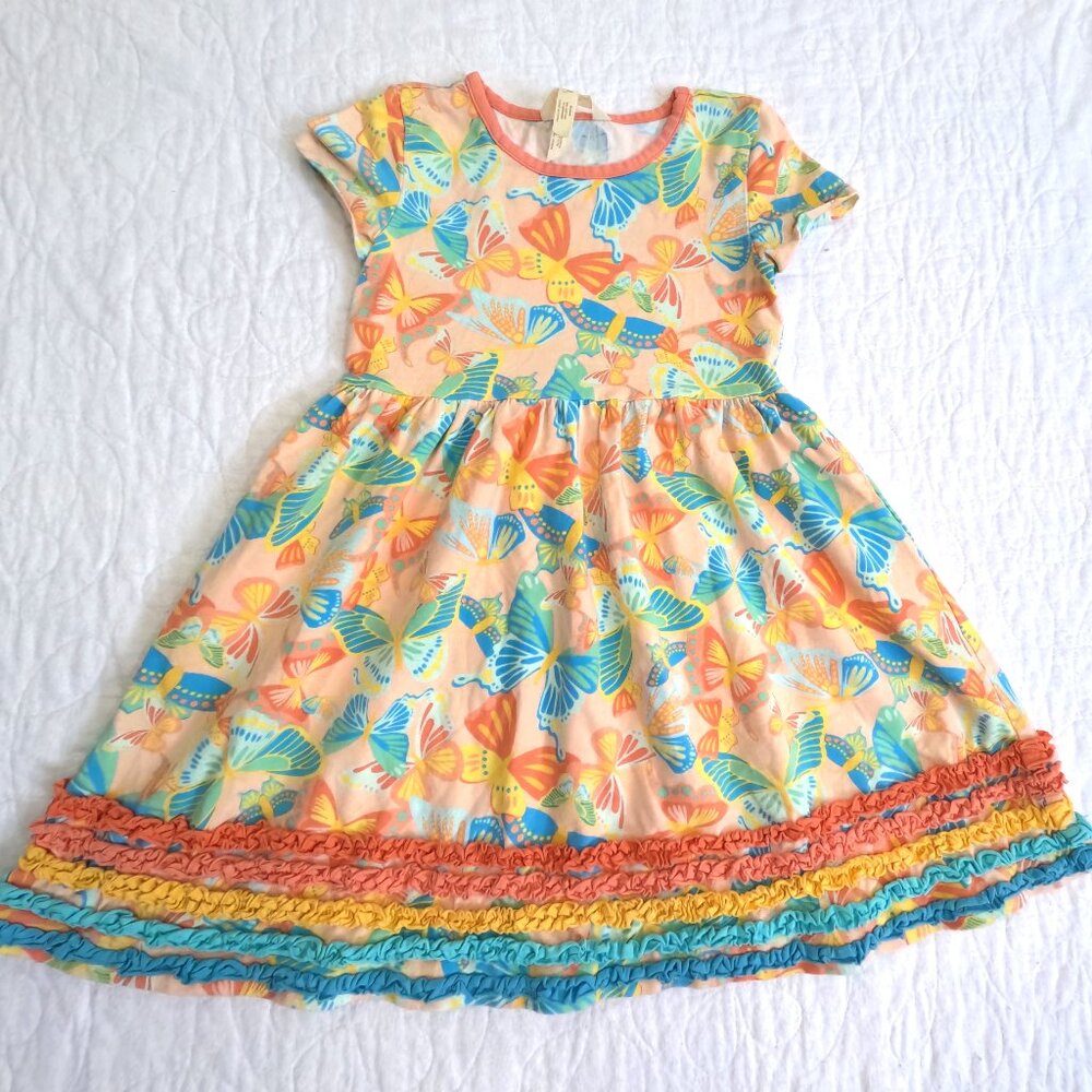 Matilda Jane Colourful Butterfly Print Kids Dress Size 6